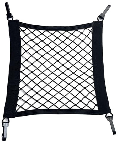 ZMaglorian rete Elastica Bagagli per Scooter e Biciclette Elettriche 28x30 cm - Rete Portaoggetti con Elastico per Casco e Accessori, Pratico Supporto per Casco e Oggetti