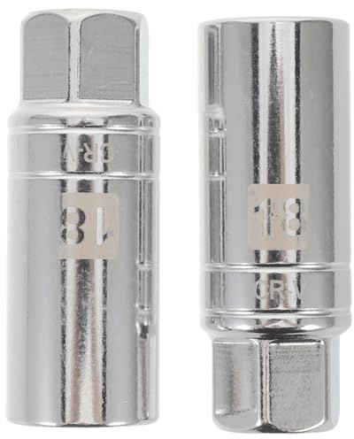 Healeved 2pezzi Strumento per Rimozione delle Candele per Auto Bussole Magnetiche per Candele Versatile di Bussole Girevoli Acciaio al Cromo Vanadio Strumenti di Smontaggio Extra Sottili
