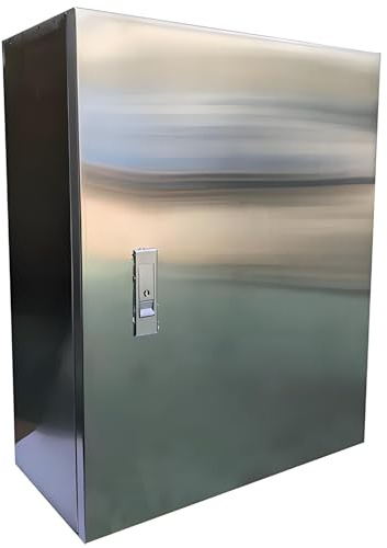 Verteilerkasten aus Edelstahl, Schaltschrank Stahlgehäuse, Wasserdichter und Staubdichter, Abschließbarer Stromkasten für den Außen- und Innenbereich(30x25x15cm/12x10x6in)