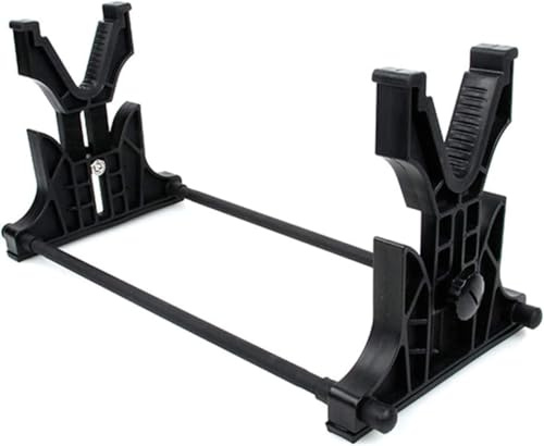 Panca di tiro regolabile per fucile e carabina | Supporto per pulizia, manutenzione ed esposizione a parete o tavolo | 40 x 17,5 cm | Altezza regolabile 14,5 – 18,5 cm