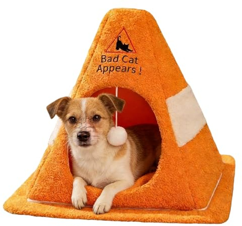 Lit En Forme De Caverne Chat - Nid Anti-Dérapant Pour Animaux Avec Coussin Intérieur Amovible - Caverne Pour Chien - Pour Chaton De Taille Moyenne Et Grande, Jardin, Cour, Porche, Grange, Cours,