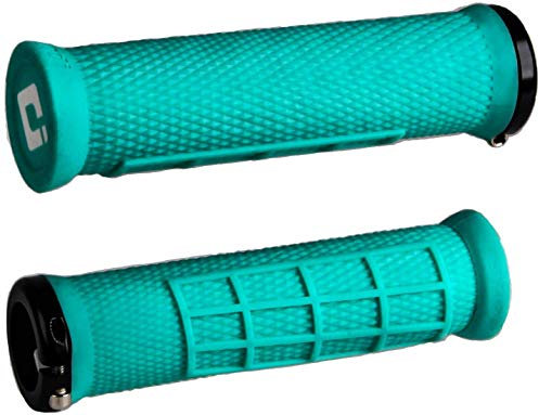 Odi Elite Flow Grips - Green Mint/Locking Clamp Handle Bar Part Mountain Biking Bike MTB Riding Ride Trail Enduro Downhill Hand Comfort Handlebar Rubber DH Accessories