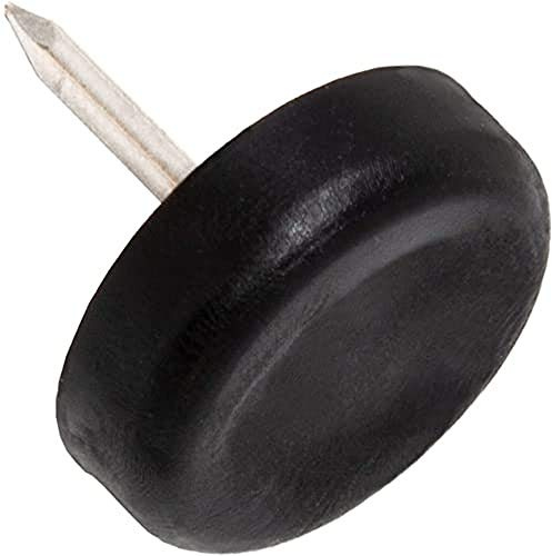 Adsamm® / 32 x Kunststoffgleiter mit Nagel/Schwarz/Ø 20 mm/rund/Möbelgleiter mit Nagel/Möbel- und Bodenschutz in Adsamm® Qualität