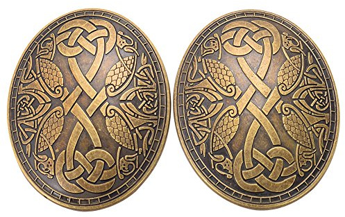 GRACEART Mittelalterlich Wikinger Brosche (1 x Paar)