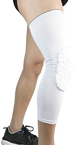 Topcloud Hex Genouillères Protège-Tibias Jambe Genou Protecteur à Manches Longues, Volley-Ball, Basket-Ball, Football, Tous Les Sports de Contact, Paire de Tailles pour Jeunes Adultes (2 Manches)