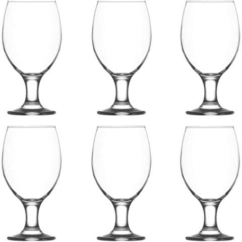 EuroDiscount Biergläser Biertulpe Pilsgläser Trinkgläser mit Stiel 330 ml 6 Stück Set