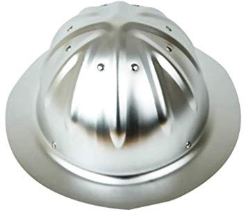 Sooiy Hardhat mit verstellbarem Helm, Bauhelm, Aluminium, Silber