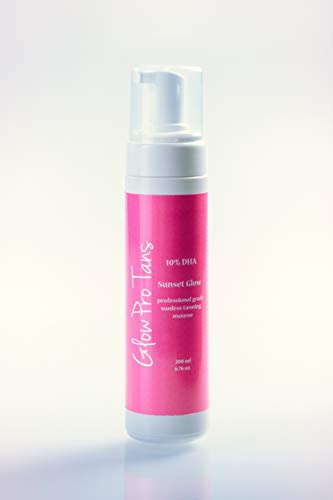 GlowPro Tans - Professional Strength Tanning Mousse - 10% DHA - Spray Tan In A Bottle - Dark Self Tanner - Salon Airbrush Tan