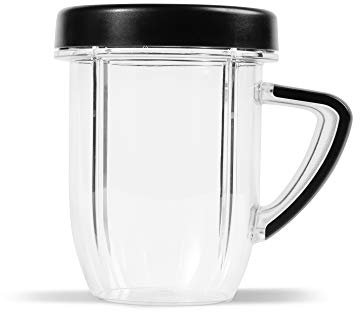 NutriBullet - NBM-U0272 Rx 30 Oz Short Mug with Lip Ring, Black