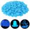 Ulikey 200 Pcs Pierre Lumineuse, Galet Lumineux Cailloux Artificiels Pierres Décoratives dans la Nuit pour Jardin Extérieur Aquarium Passerelles Piscine Chemin Pelouse Cour (Bleu)