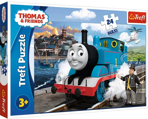 Trefl, Puzzle, EIN fröhlicher Tag für Thomas, Thomas and Friends, 24 Maxiteile, für Kinder ab 3 Jahren