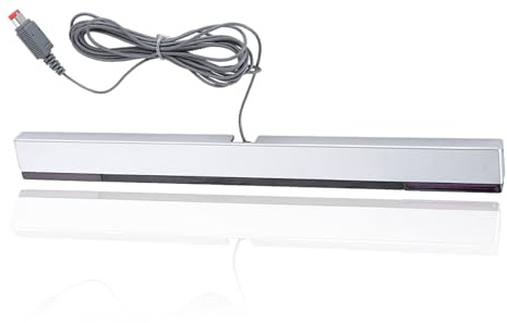 Dpofirs Barre de Capteur de Rayon de Signal Infrarouge IR avec Support, Récepteur Filaire pour /WIIU Console, Montage Facile du Récepteur Au-Dessus ou Au-Dessous du Moniteur de Télévision