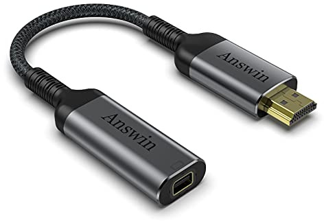 Answin HDMI to Mini DisplayPort 4K Active HDMI to Mini DisplayPort Adapter for Xbox One/360, Mac Mini, PC/Laptops to Monitor, 2K@60Hz, 1080P@120Hz