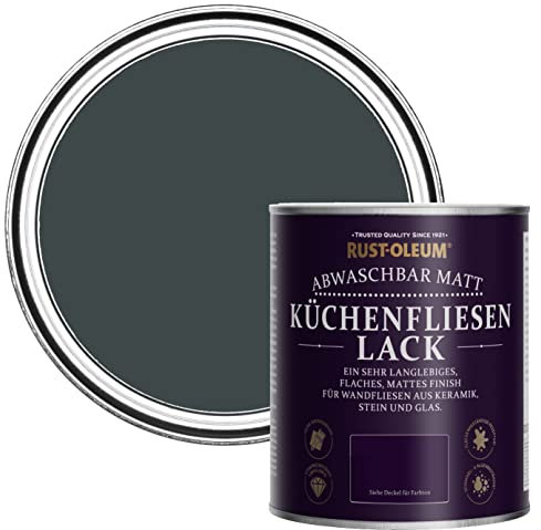 Rust-Oleum abwaschbare Küchenfliesenlack in schwarz mit Matt Finish - Schwarzer Sand 750ML