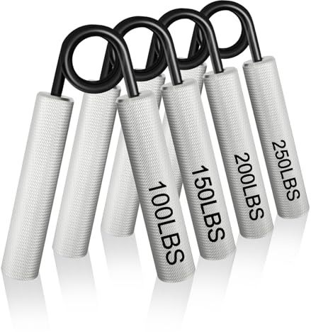 CRAZYROPE Handtränare Underarmtränare, 4-pack 45-112,5kg Hand Träningsutrustning, 4 Motståndsnivåer Halkfri Grepp Styrka Tränare, för Träning av Handmuskler och Återhämtning av Handskada