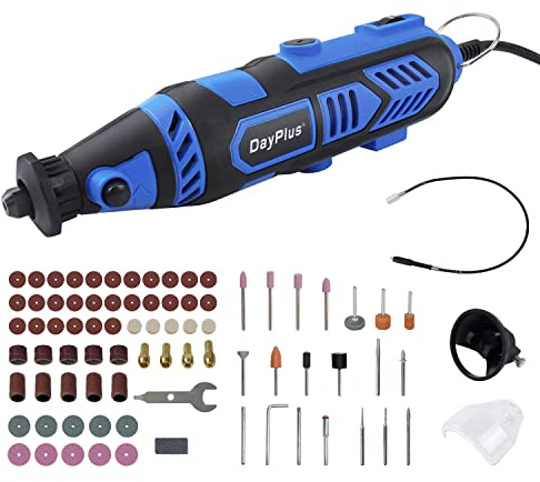135W Corded Rotary DIY Grinder Electric Drill Power Tool Kit Set Bit Accessories, 6-Variable Speed, 32000 RPM, Drill, Cut, Trim, Grind & Sand in DIY Repairs, Hobbies & Craftwork, Blue