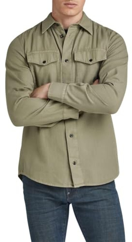 G-Star Homme Chemise Marine Slim, Vert (shamrock gd D24963-D454-B681), L