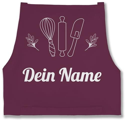 Geschenk mit Namen personalisiert by Shirtracer - Schürze - Backschürze - Dein Name I Geschenkidee Backen personalisiert I Hobbybäckerin I Weihnachten I Muttertag I Geburtstag I Hobbybäcker