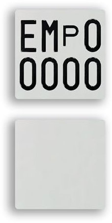 Replica Targa Auto di Prova Europea Catarifrangente e Rinfragente in Rilievo su targa in Alluminio