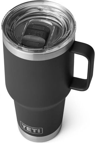 YETI Rambler Reisebecher Mit Stronghold Deckel, Black, 30 oz (887 ml)