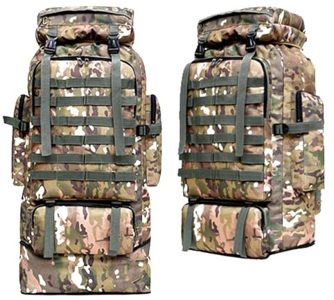 100 Liter Camping Wanderrucksack Backpacker Groß Überlebensrucksack Wasserdichter Leichter Camping Rucksack Großer Survival Jagdrucksack Herren Wasserdichter Taktischer Rucksack D