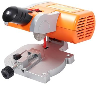 MIIWWOWO Mini Table Saw 0-45° 7800rpm Portable Mitre Saw 90w for Woodworking - Adjustable Cut-Off Machine for Wood and Plastic Cutting