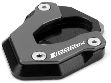 Motorrad Seitenständer Für Ka&was&AKI Z1000SX Ninja 1000SX Motorrad CNC Kickstand Fuß Seitenständer Verlängerungspolster Stützplatte Vergrößern Ständer Zubehör