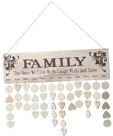 Angoily Holz Geburtstagskalender Diy Anhänger Erinnerungsbrett Holzkalender Diy Geburtstagserinnerungsbrett