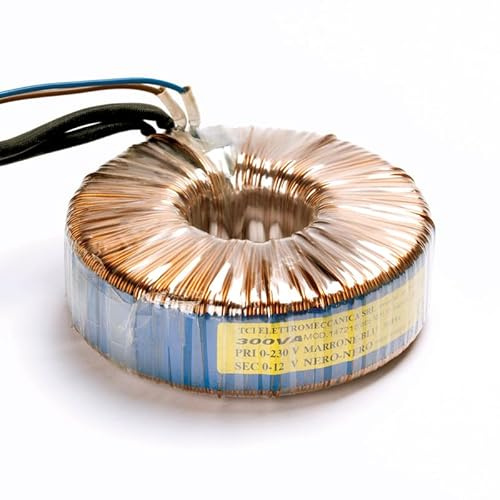 Transformador toroidal 300 VA modelo 147210 300 W halógeno, transformador electrónico 230 V, 12 V, transformador toroidal regulable, color azul