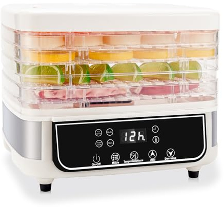 Obecilc Visual Food Dehydrator, Food Dryer Machine with 72-Hour Timer, 35-70℃ Adjustable Temperature and LED Display for Drying Fruits, Pet Treats, Vegetables, and Meat
