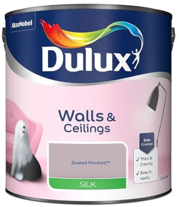 Dusted Fondant Walls & Ceilings Silk Emulsion Paint 2.5 L – Smooth Washable Silk Finish, Quick Dry, Low-VOC, Easy Application for Interior Walls & Ceilings