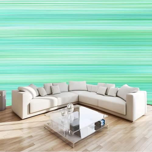 Verde Papel Pintado Minimalismo 200 X 140 Cm Bambú Rayas Fotomurale 3D, Fotomurales Pared Tejido No Tejido Murales Fotográfico - Moderno Decoración De Paredes