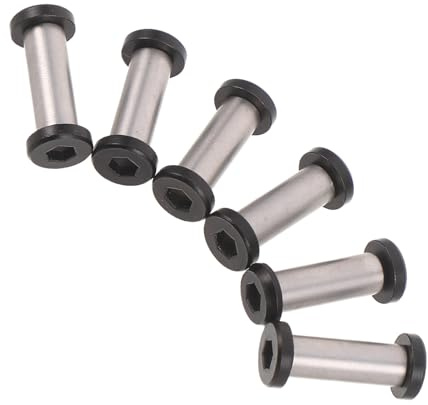 TOPPERFUN 6 Tornillos Remaches para Mangos de Cuchillos Acero Inoxidable M4 5 Mm Kit de Pasadores para Fijación Avellanada Bricolaje Restauración Herramientas Cocina