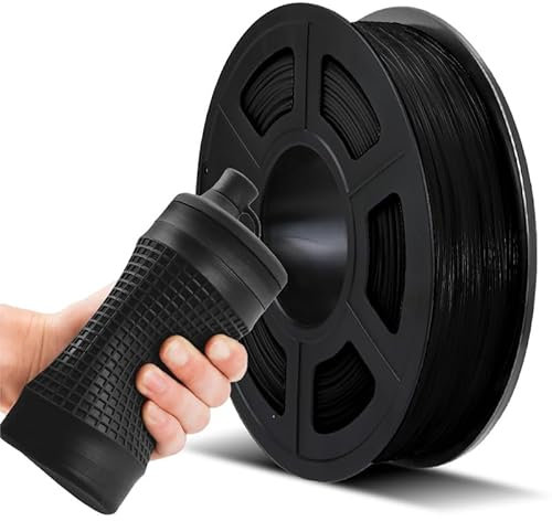 TPU Flexible Filament 1.75mm, JAYO 3D Drucker Filament TPU Härte 95A, Maßgenauigkeit +/- 0,02, 0.5KG/500G Spule, TPU Schwarz