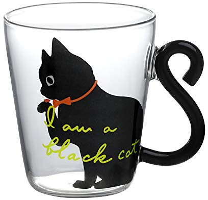 Gläser Katze Motiv Teegläser Griff Trinkgläser Heizbeständig Kaffeegläser Süß Glastassen Robust Wassergläser Langlebig Saftgläser Mikrowellengeeignet Getränkegläser 300ml Milchtasse Premium Teetasse