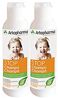 Arkopharma Stop Champú complemento tratamiento piojos 125ml Pack x2, Limpia a Profundidad el Cabello, Con Aceites Esenciales, Complemento antipiojos y Liendres, Champú de Uso Diario
