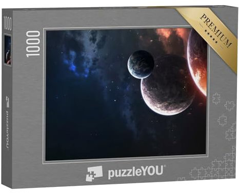 puzzleYOU: Puzzle 1000 Teile „Deep Space Planeten in Einer kosmischen Umgebung, NASA-Bildmaterial“ – aus der Puzzle-Kollektion Planeten