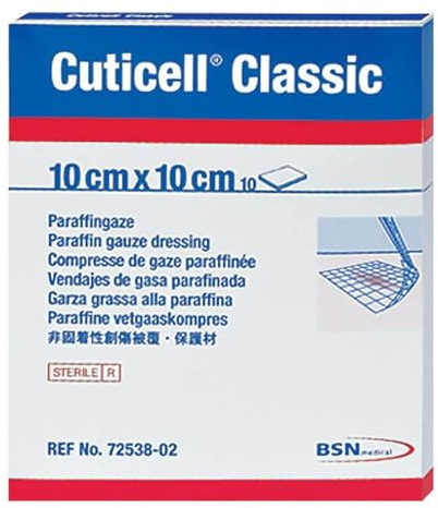 CUTICELL Classic Wundgaze 10x10 cm 10 St