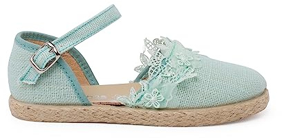 Pisamonas Ceremony Lace Espadriller Size 33 Color Mintgrön