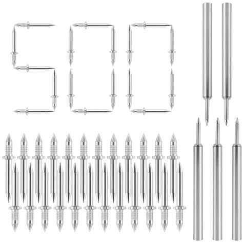Dedjgoo Double Head Skirting Thread Seamless Nails, Seamless Nail with Double-Headed Nails, Nail Dowel Screw for Background for Home Decoration, Furniture (500 pcs)