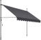 tectake® Tenda da Sole a Morsetto con Manovella, Altezza e Inclinazione Regolabile, Telo Impermeabile e Resistente ai Raggi UV, Ideale per Balcone e Terrazzo, 300x180cm - Nero/Grigio