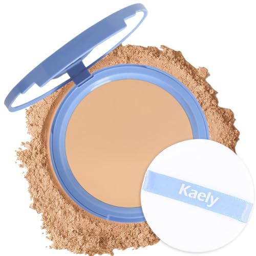 FeiCuiYun Oil Control Matte Perfection Face Powder Compact For Women, Matte Smooth Flawless Setting Powder Makeup, Polvo Compacto De Maquillaje, Waterproof Long Lasting, 0.35Oz (03 Pure Beige)