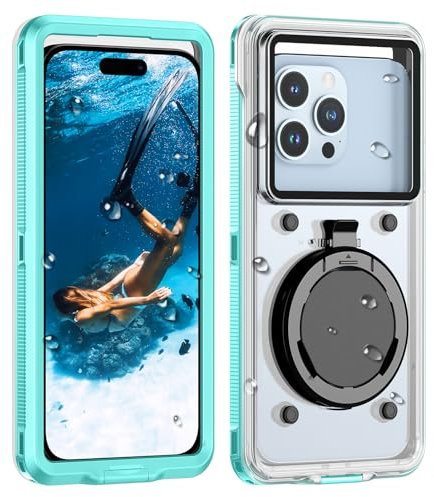 Focusor Custodia Impermeabile 15M Smartphone [Universale] IPX8 Cover Subacquea Professionale [Touchscreen Subacqueo] Asciutta Borsa per iPhone Samsung Galaxy Huawei XiaoMi Oppo Vivo 4.7-6.9'' Blu