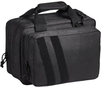 VEVOR Borsa per Armi da Fuoco, Borsa per Fucile, Borsa per Pistola 2 Pezzi, Borsa per Armi Tattica Rimovibili Integrate 6 Caricatori Rimovibili, Borsa per Poligono di Tiro, Borsa Porta Fucili, Nera