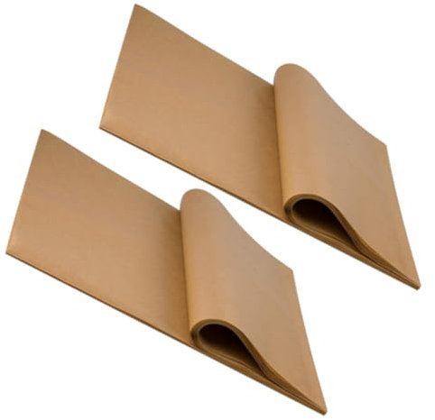 Ciieeo Lot De 200 Feuilles De Papier Sulfurisé Pour Moules À Cake Antiadhésives Résistantes À Leau Et À Lhuile Pour Friteuse À Air Cuisson Et Grillades 30 X 20 Cm Marron