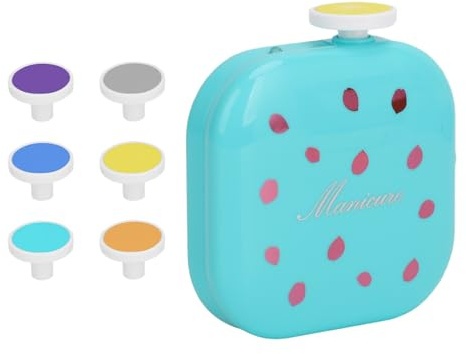 ZHUMCCY Lima Eléctrica Para Bebés - Lima de Uñas Eléctrica Recargable USB para Niños - Herramienta de Manicura con Diseño de Luz LED y 6 Almohadillas de Pulido para Viajes, Desplazamientos, Hogar,