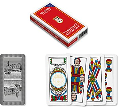 Dal Negro Trevisane Carte da Gioco Regionali, Astuccio 3+ anni, Rosso, Colore, 15005