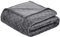 Amazon Basics Copriletto in pile con motivo a rilievo, colore grigio, 220 x 240 cm