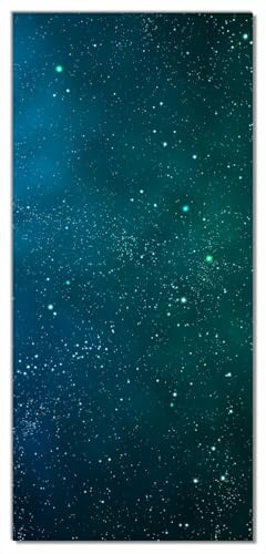 Wallario Selbstklebende Türtapete Sternenhimmel - Milchstraße und Sterne bei Nacht - Türposter 100 x 220 cm Abwischbar, rückstandsfrei zu entfernen