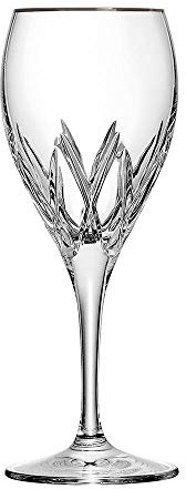 ARNSTADT KRISTALL Weissweinglas London Platin (19,5 cm) - Kristallglas mundgeblasen · handgeschliffen · Handmade in Germany · echter Platinrand